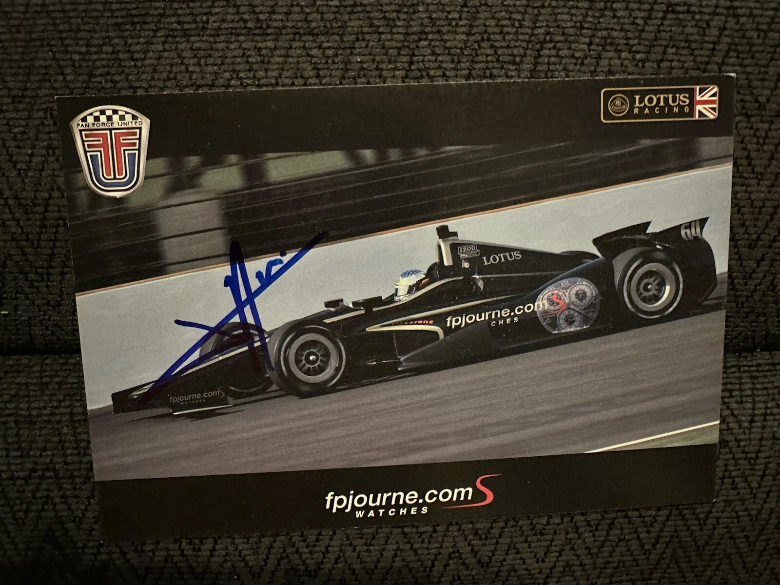 Jean Alesi Signed Promo Hero Card Autographed Formula 1 One Indy 500 2012