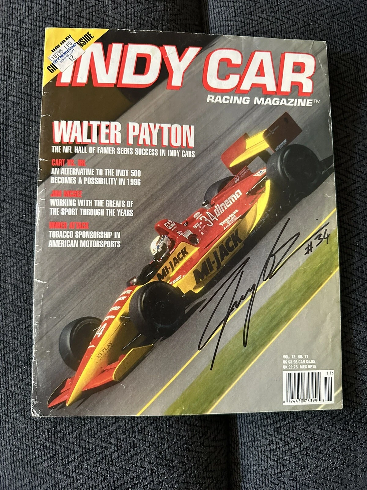 Alessandro Zampedri Signed Indianapolis Indy 500 Magazine Cover Only