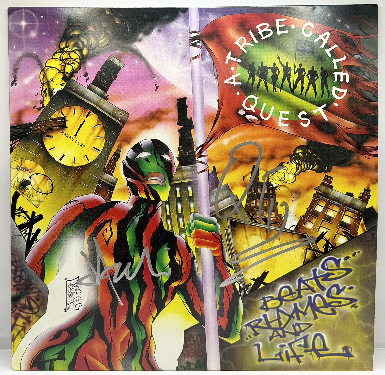 A Tribe Called Quest Signed Auto Vinyl Record Q-Tip Jarobi JSA COA Beats Rhymes