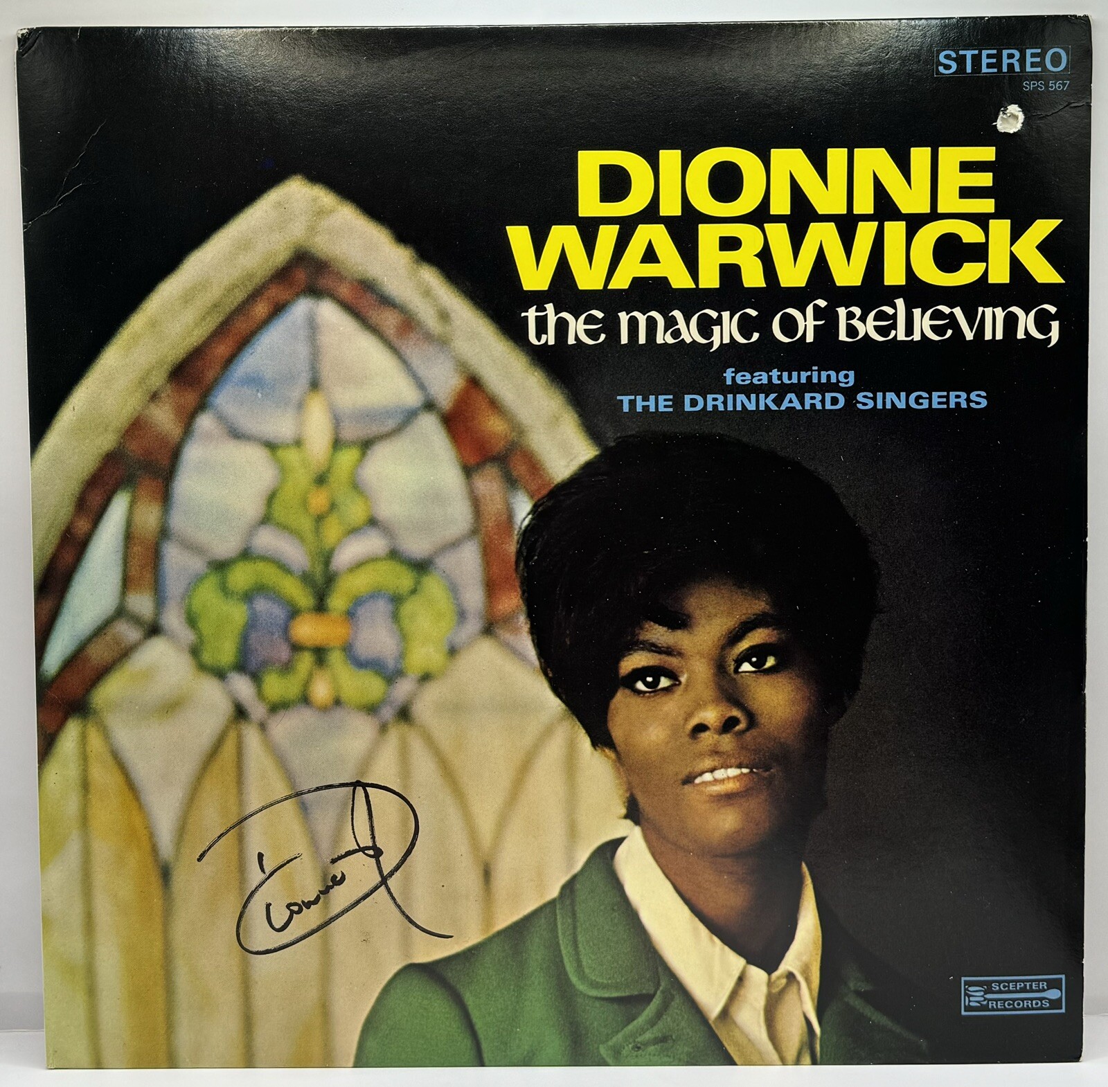 Dionne Warwick Signed Autographed The Magic Of Believing Vinyl Record JSA COA