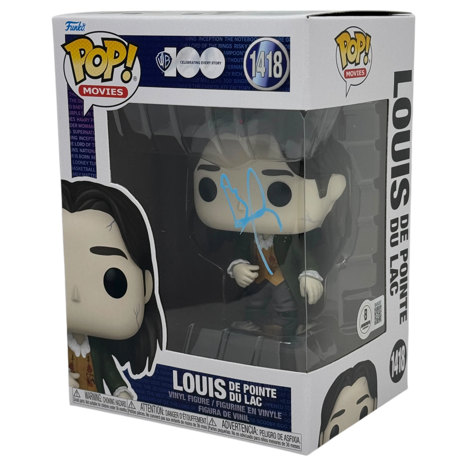 Brad Pitt Signed Autograph Interview With The Vampire Funko Pop Louis BAS COA