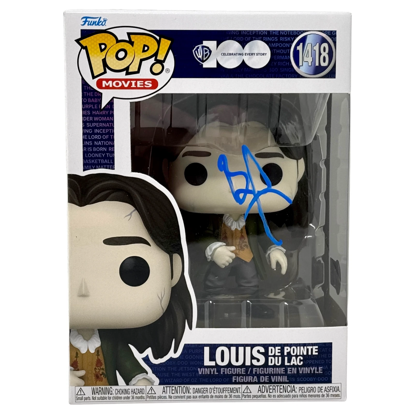 Brad Pitt Signed Autograph Interview With The Vampire Funko Pop Louis BAS COA