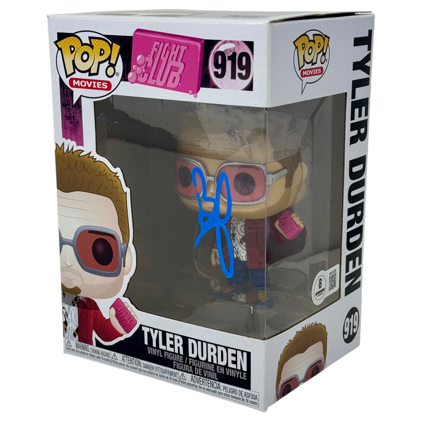 Brad Pitt Signed Autograph Fight Club Tyler Durden Funko Pop Autograph BAS COA