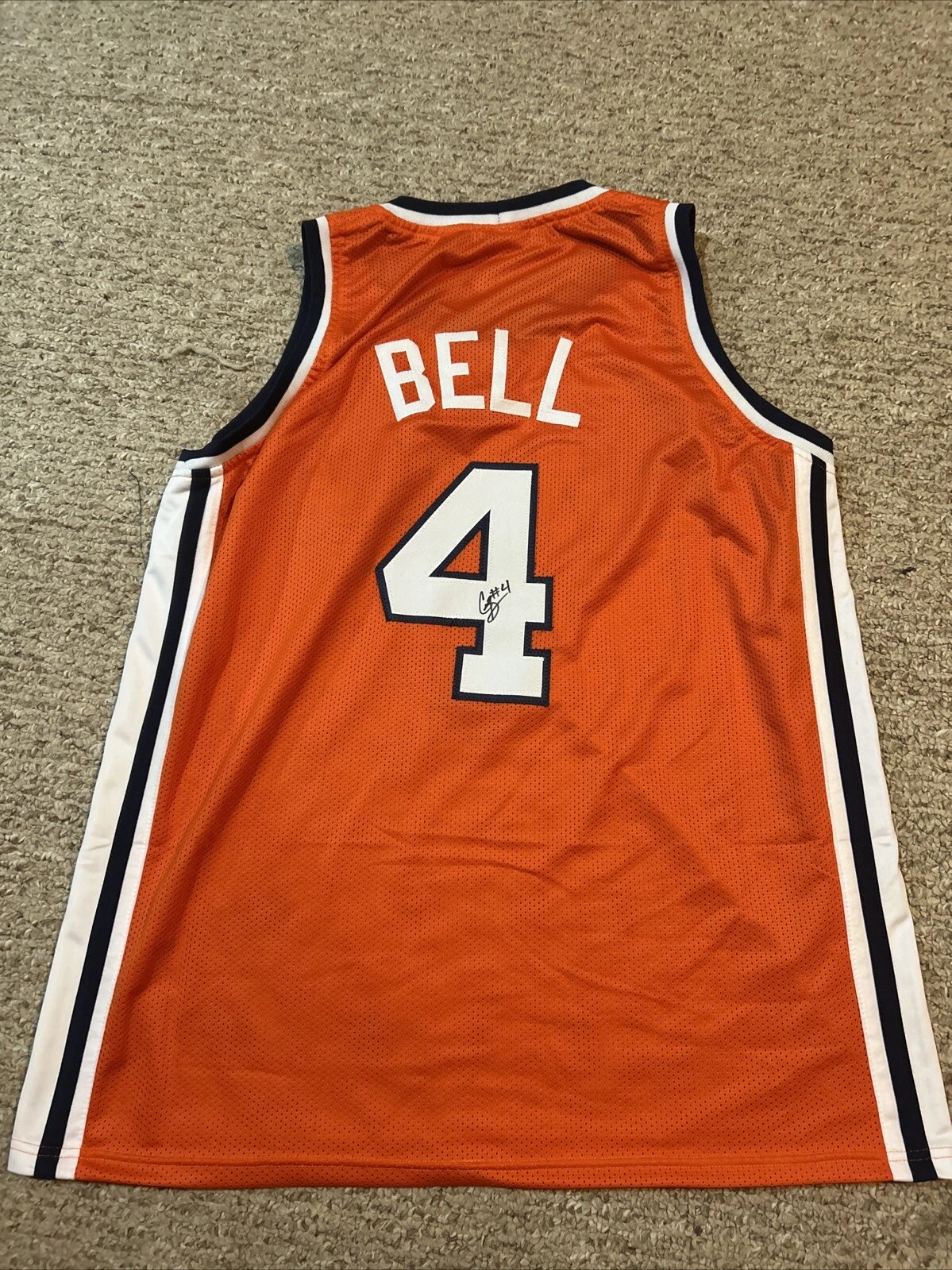 SYRACUSE ORANGE- CHRIS BELL SIGNED AUTOGRAPH JERSEY COA CUSE BASKETBALL