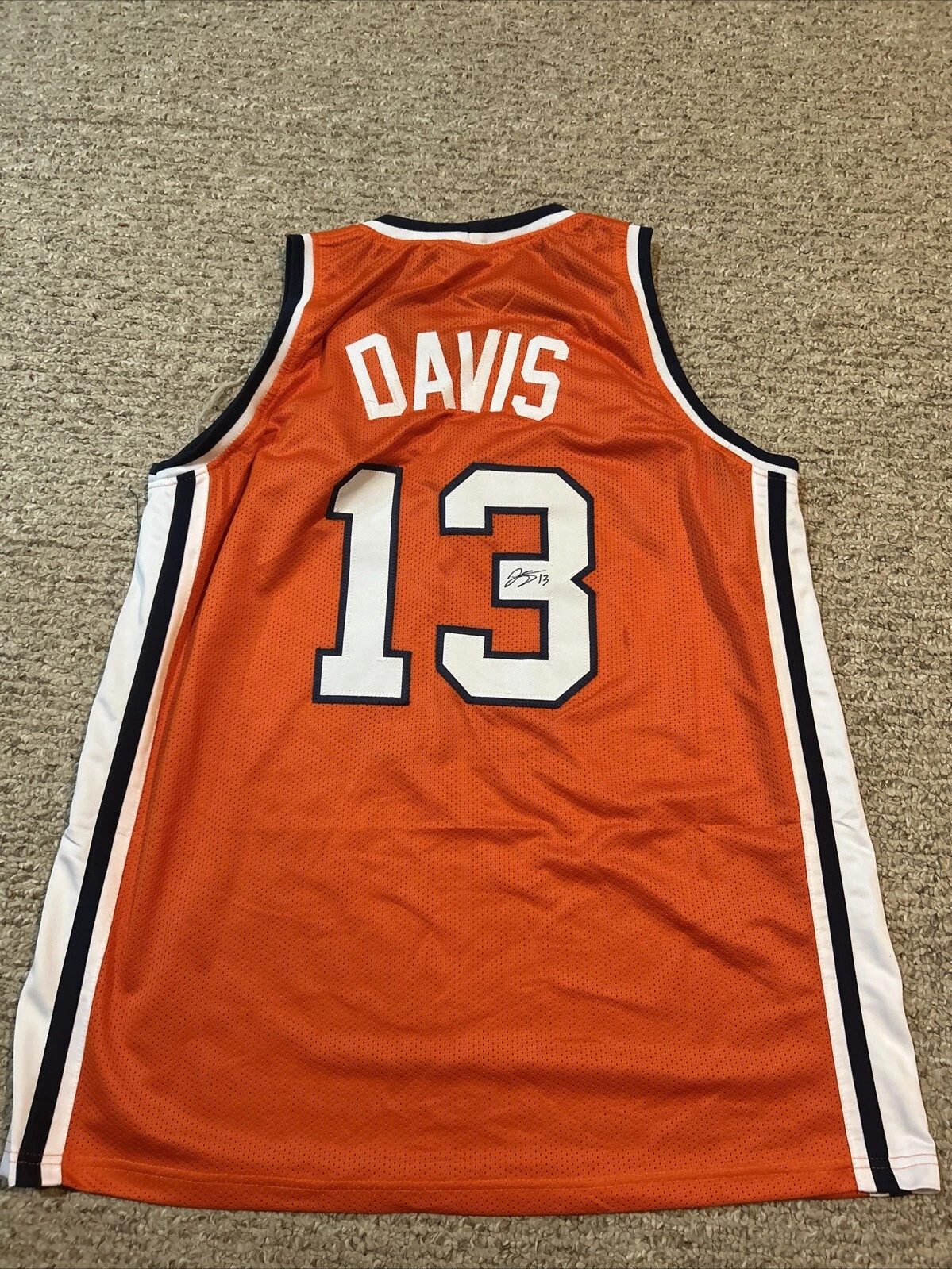 SYRACUSE ORANGE- JYARE DAVIS SIGNED AUTOGRAPH JERSEY COA CUSE BASKETBALL