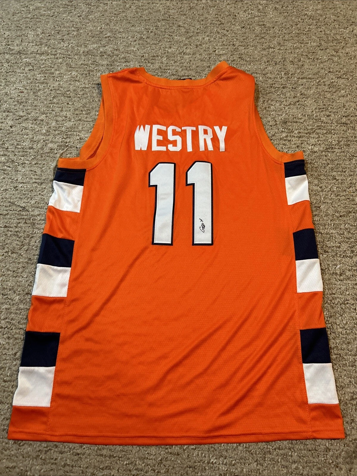 SYRACUSE ORANGE- CHANCE WESTRY SIGNED AUTOGRAPH JERSEY COA CUSE BASKETBALL
