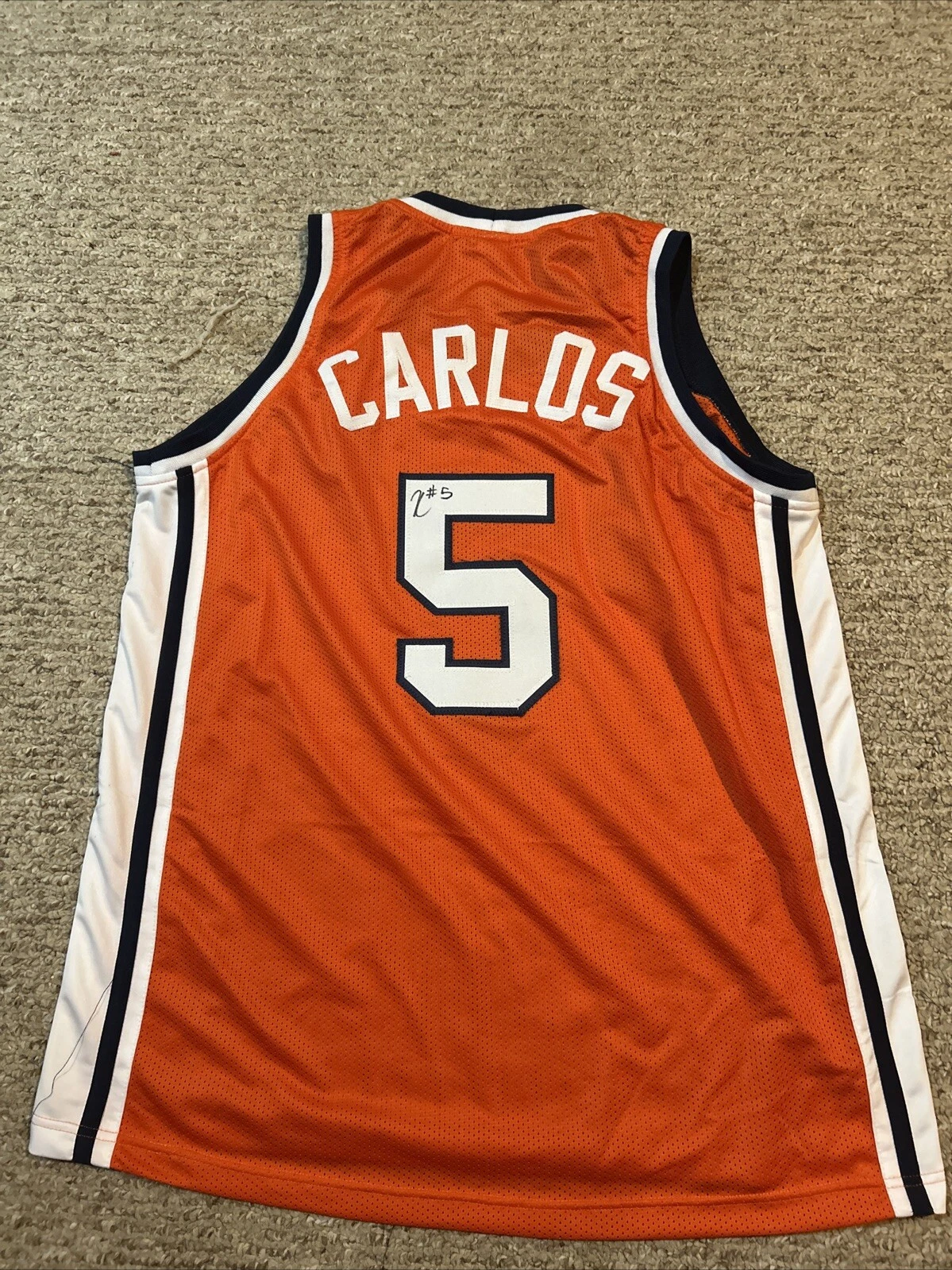 SYRACUSE ORANGE- JAQUAN CARLOS SIGNED AUTOGRAPH JERSEY COA CUSE BASKETBALL