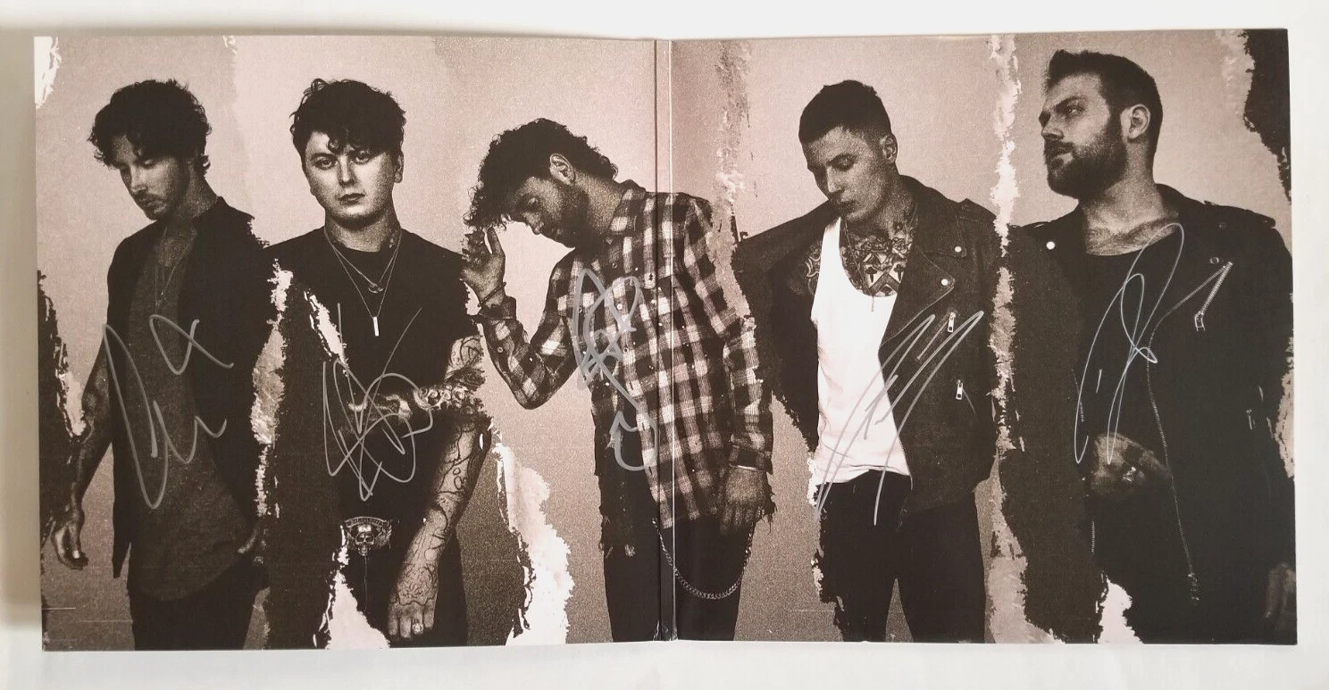 Asking Alexandria REAL SIGNED See What's On The Inside Vinyl #1 Red Color COA