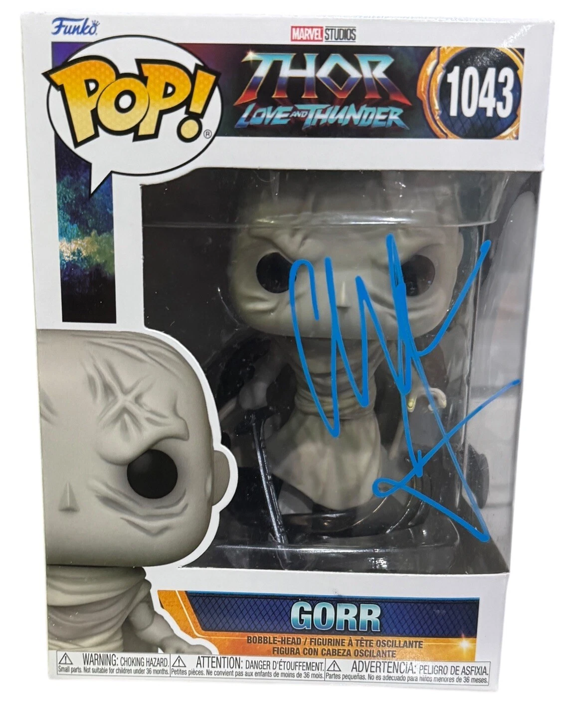 Christian Bale Signed Gorr Funko Pop! Thor Marvel Autograph #1043 Beckett COA