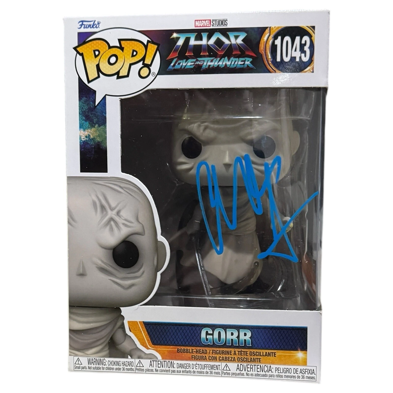 Christian Bale Signed Gorr Funko Pop! Thor Marvel Autograph #1043 Beckett COA