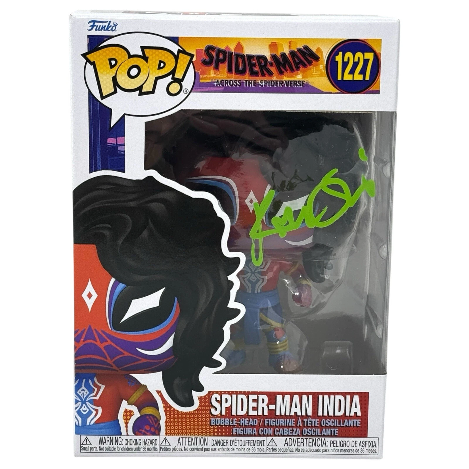 Karan Soni Signed Spider-Man India Funko Pop Into The Spider-Verse Autograph BAS