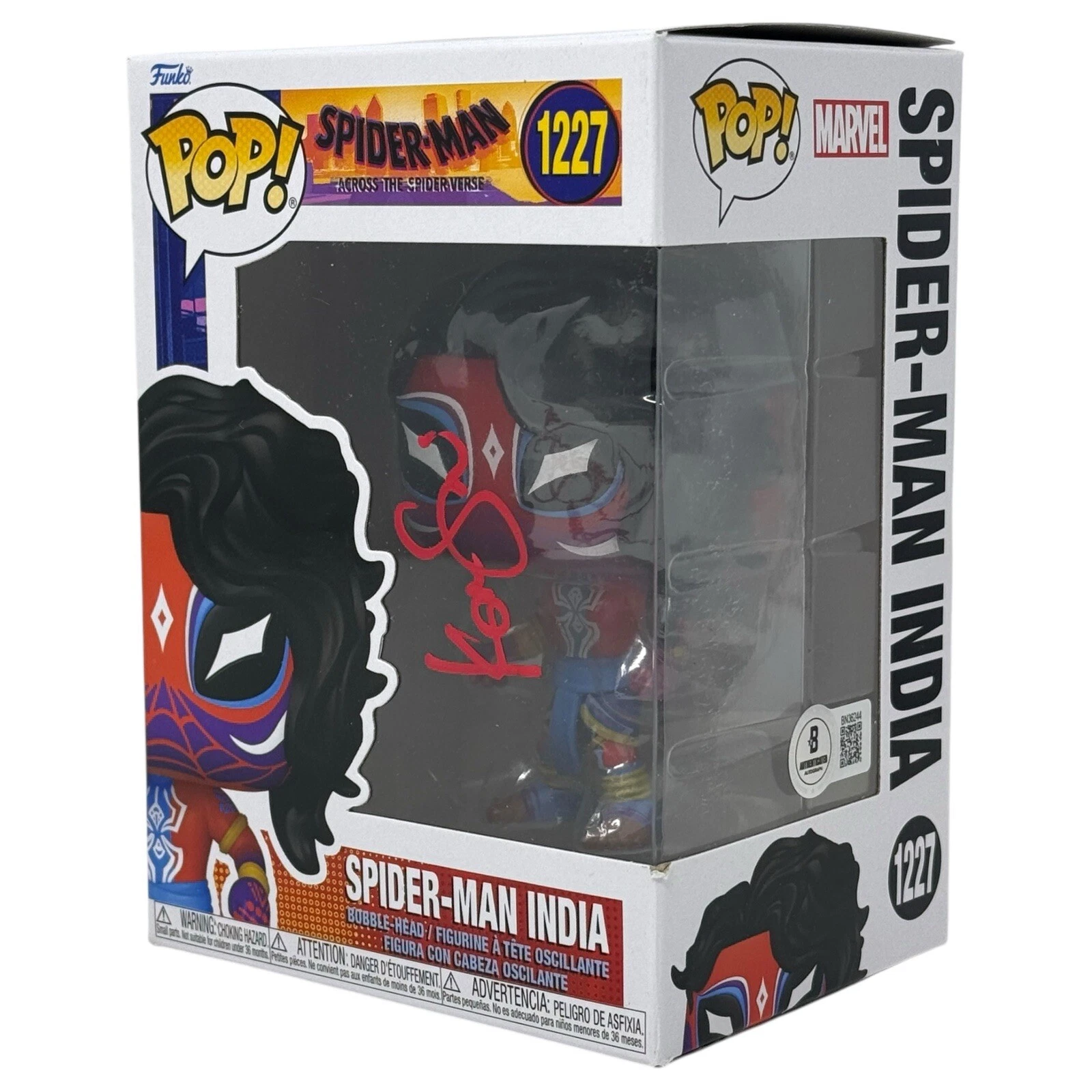 Karan Soni Signed Spider-Man India Funko Pop Into The Spider-Verse Autograph BAS