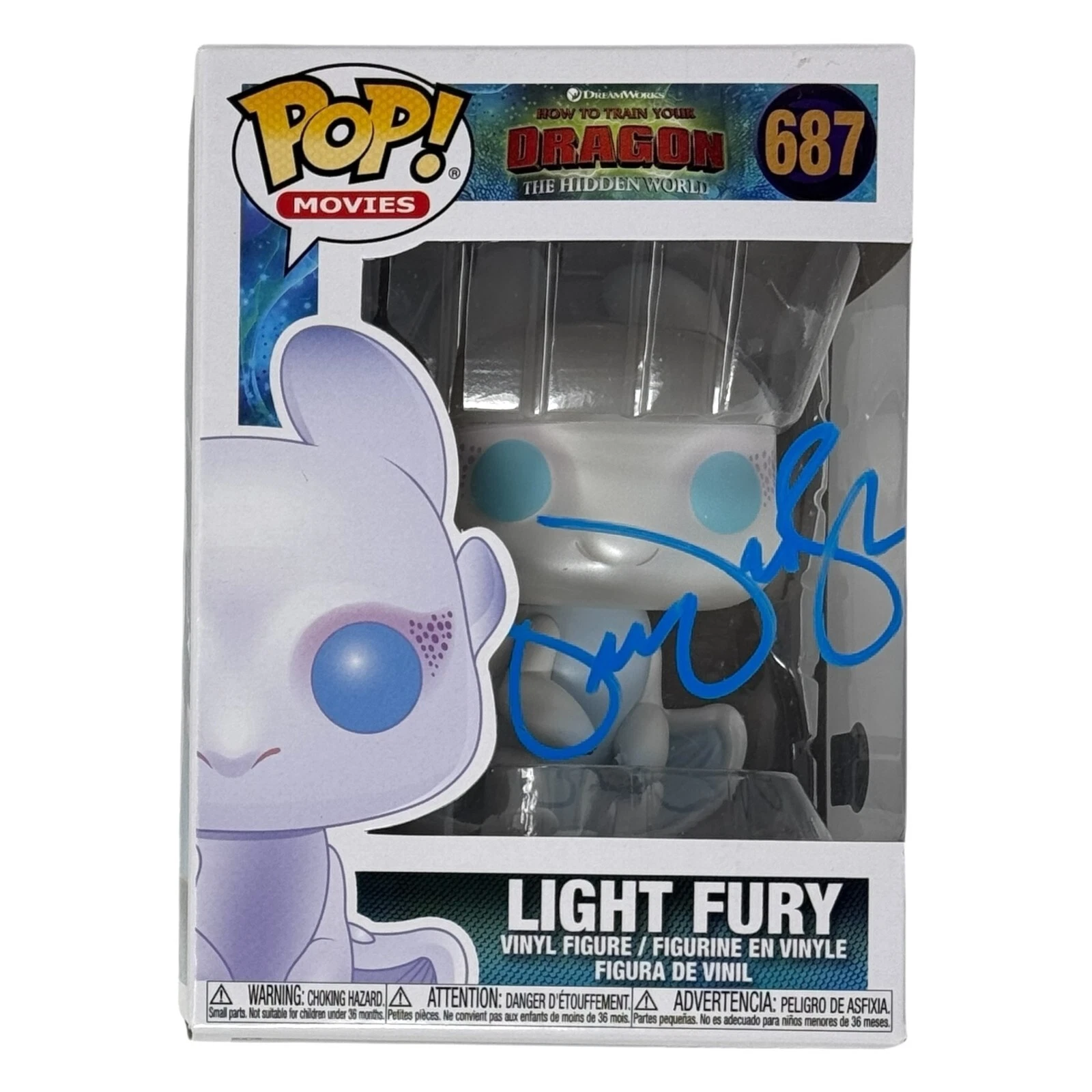 Dean DeBlois Signed How To Train Your Dragon Funko Pop Light Fury Autograph BAS