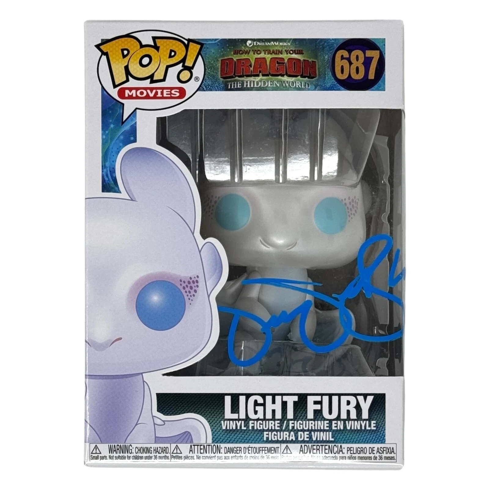 Dean DeBlois Signed How To Train Your Dragon Funko Pop Light Fury Autograph BAS