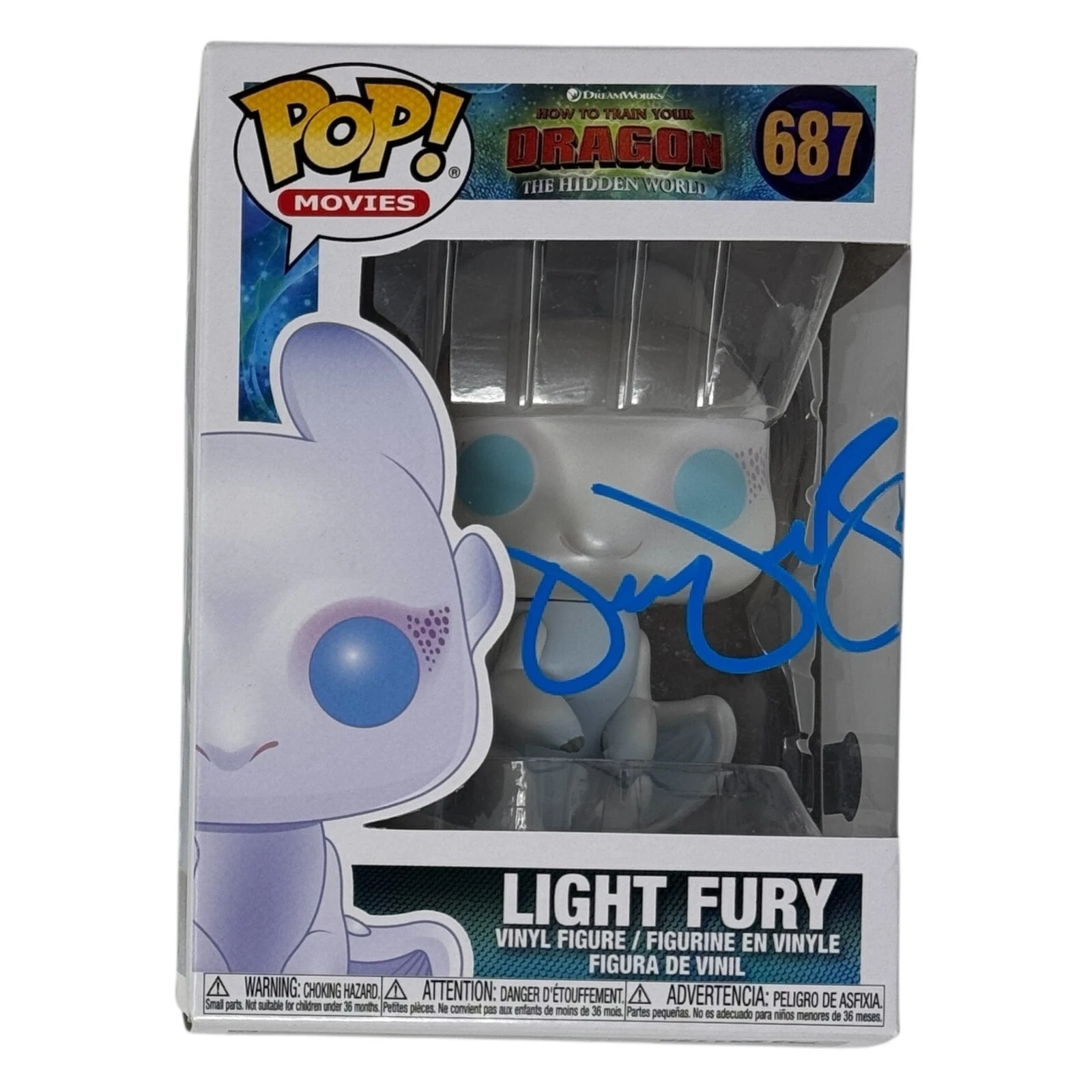 Dean DeBlois Signed How To Train Your Dragon Funko Pop Light Fury Autograph BAS