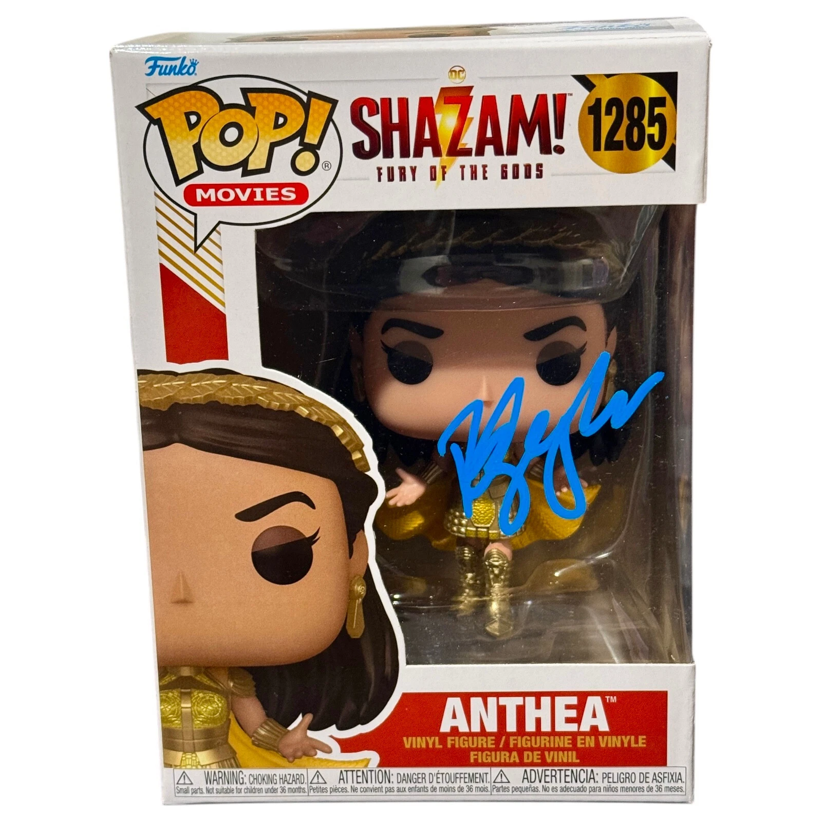 Rachel Zegler Shazam Fury of The Gods Signed Anthea Funko Pop #1285 Beckett COA