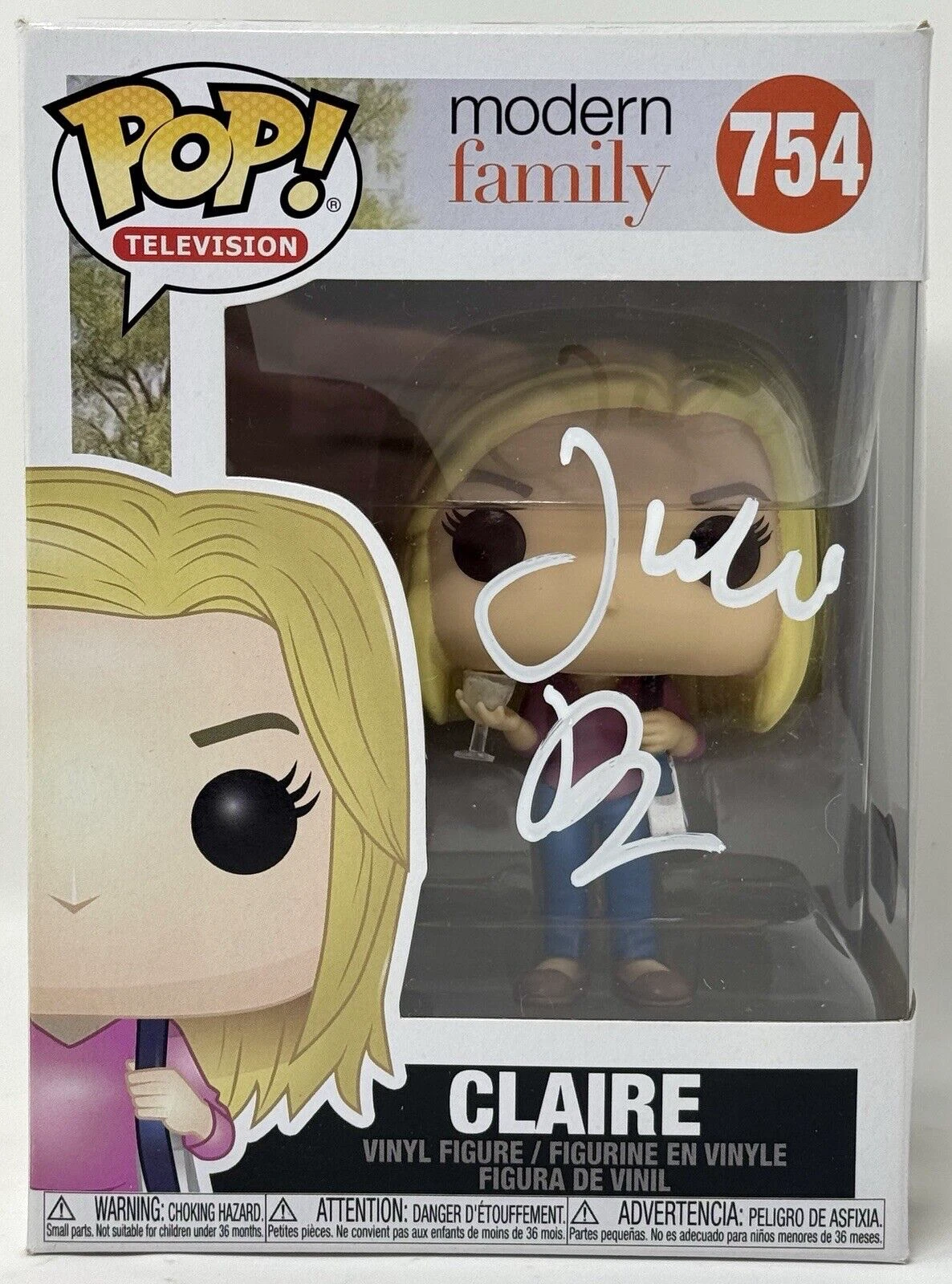 Julie Bowen Modern Family Signed Claire Funko Pop #754 Autograph Beckett COA