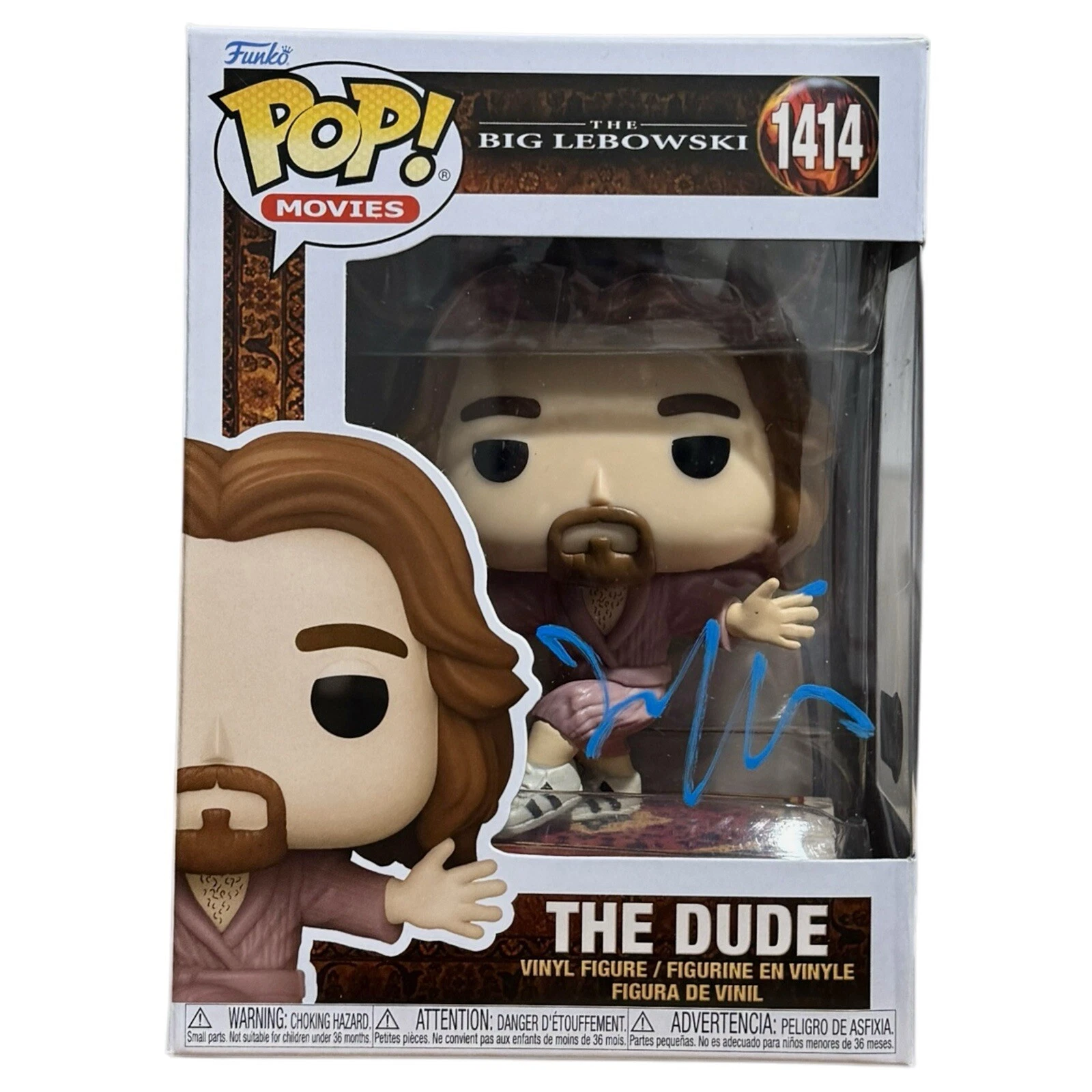 Jeff Bridges The Big Lebowski Signed The Dude Funko Pop Autograph Beckett COA