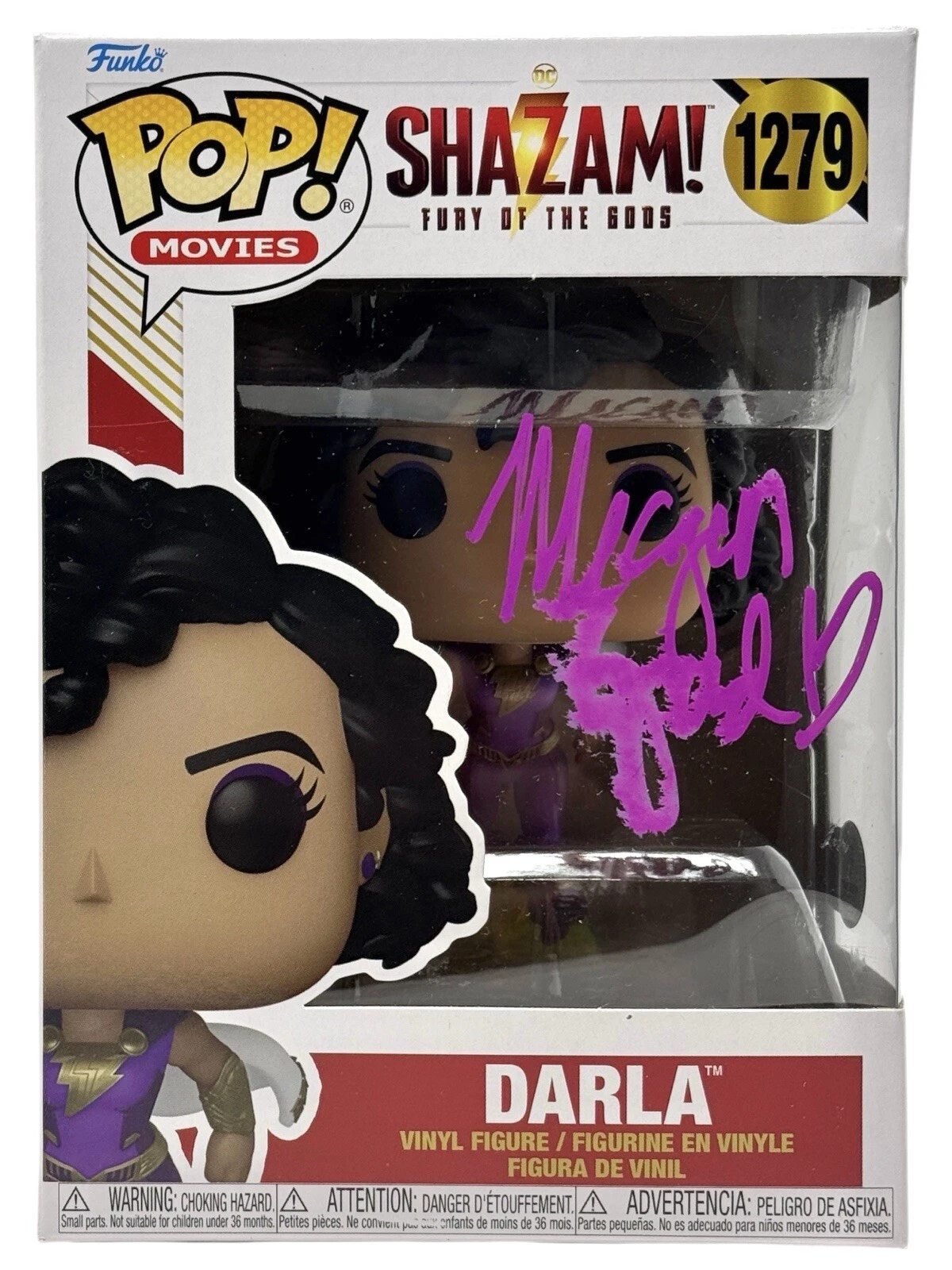 Meagan Good Signed Shazam Fury of the Gods Darla Funko Pop DC Autograph Beckett