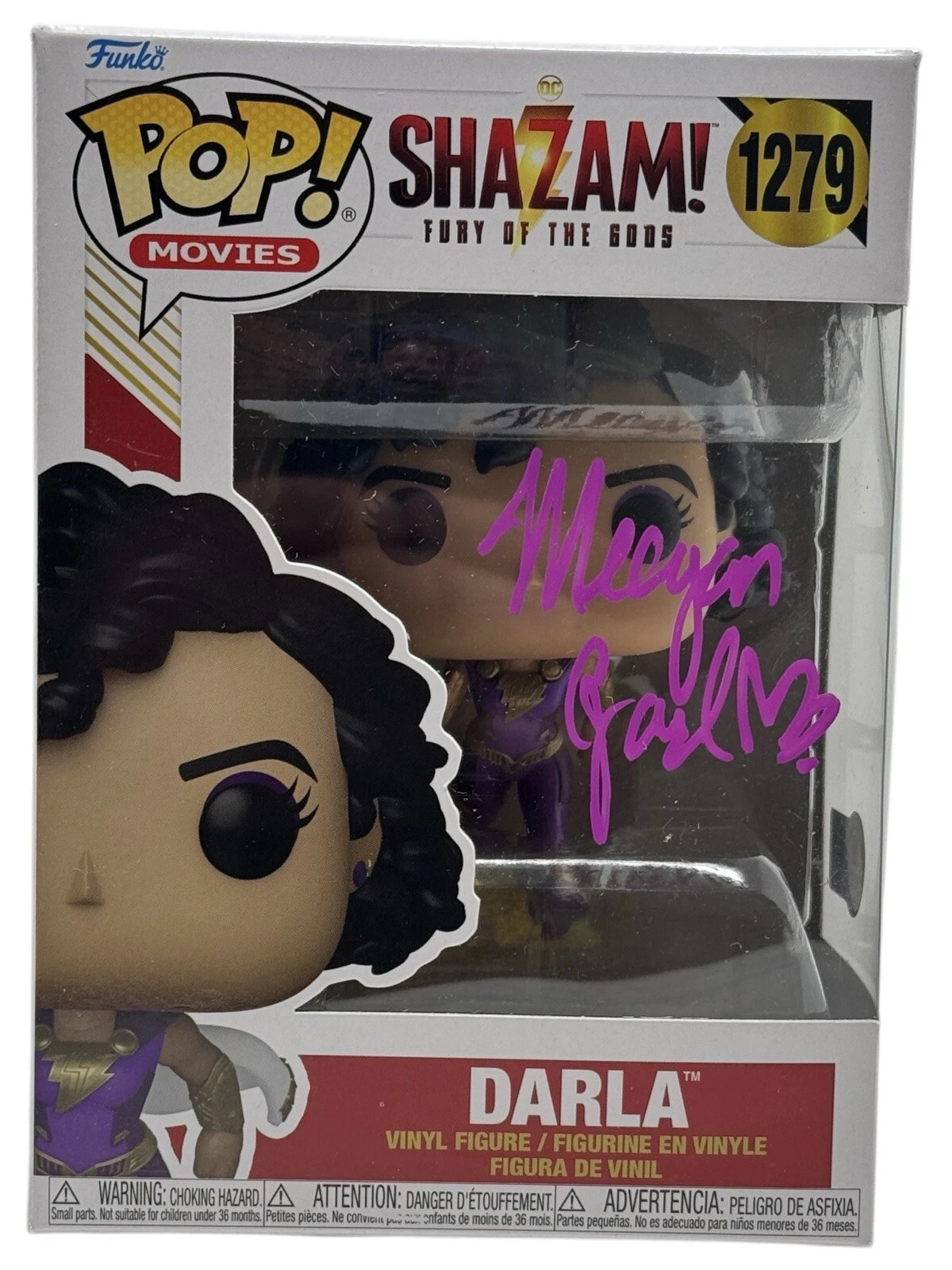 Meagan Good Shazam Fury of the Gods Signed Darla 1279 Funko Pop DC Autograph BAS