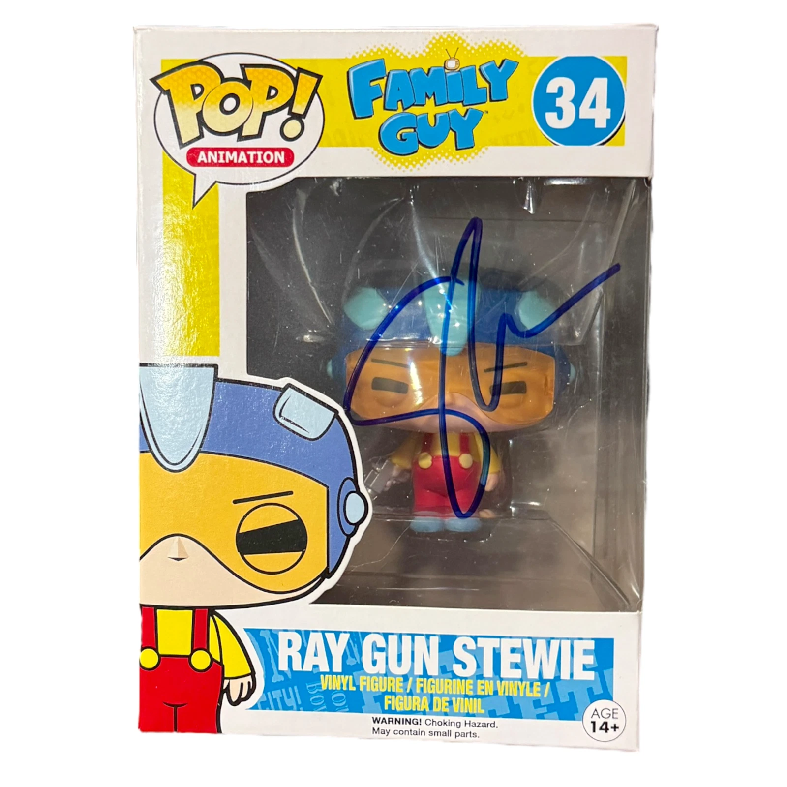 Seth MacFarlane FAMILY GUYSigned Ray Gun Stewie Funko Pop Autograph Beckett COA