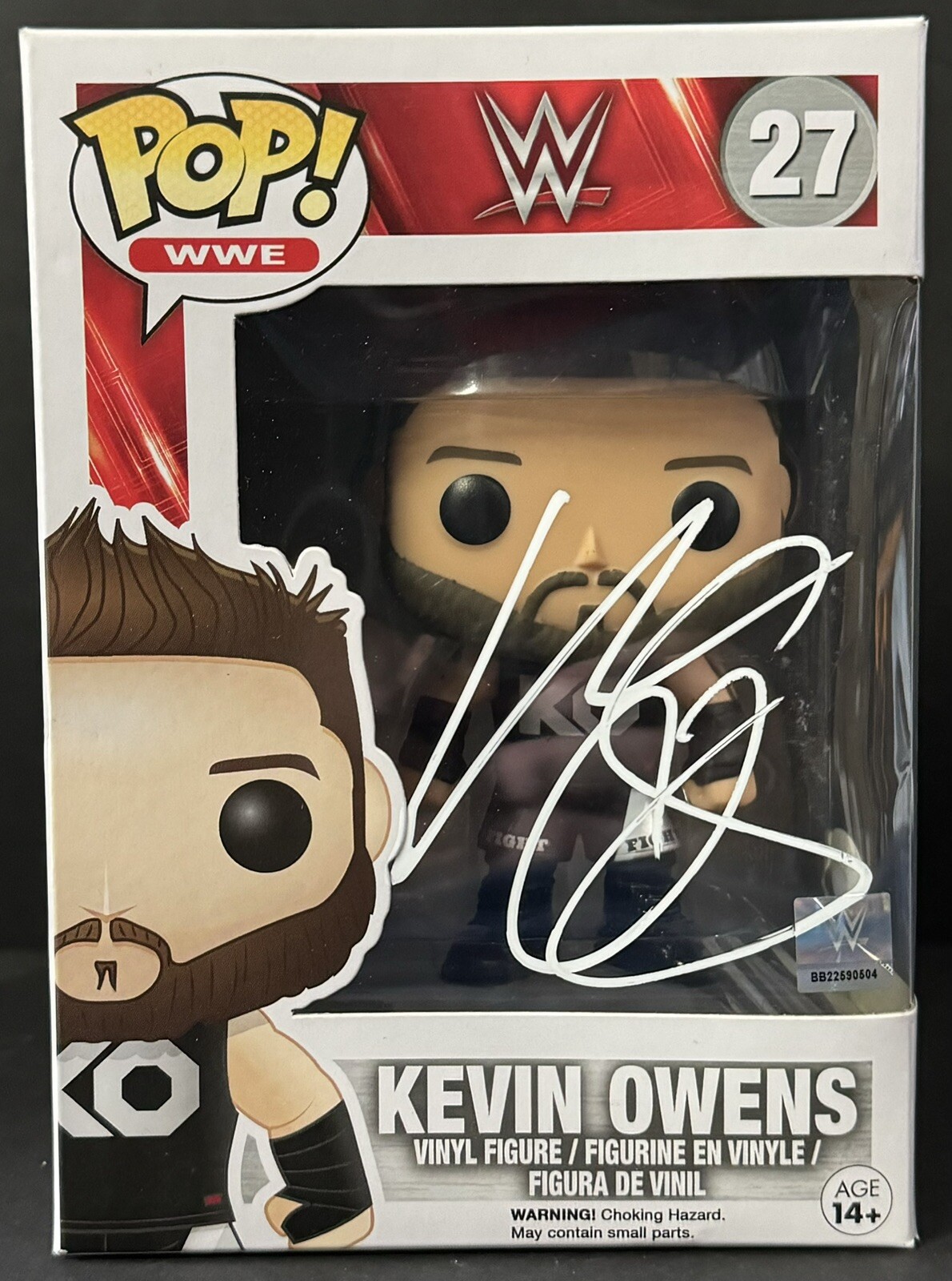 Kevin Owens Signed Autographed Funko Pop Vinyl WWE Figure Wrestlemania JSA