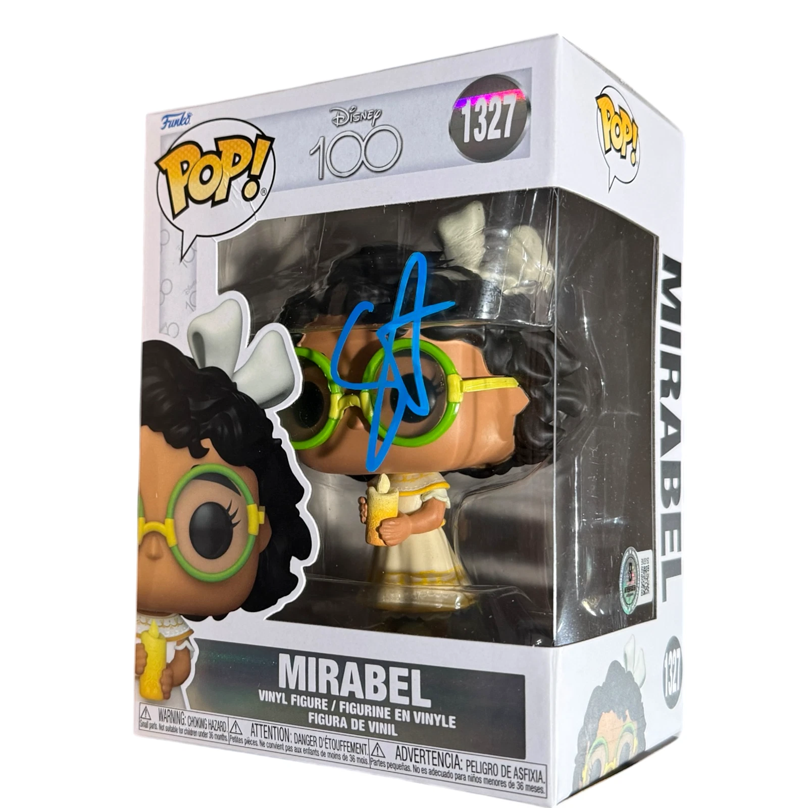 Stephanie Beatriz Encanto Signed Mirabel Funko Pop 1327 Autograph Disney BAS COA