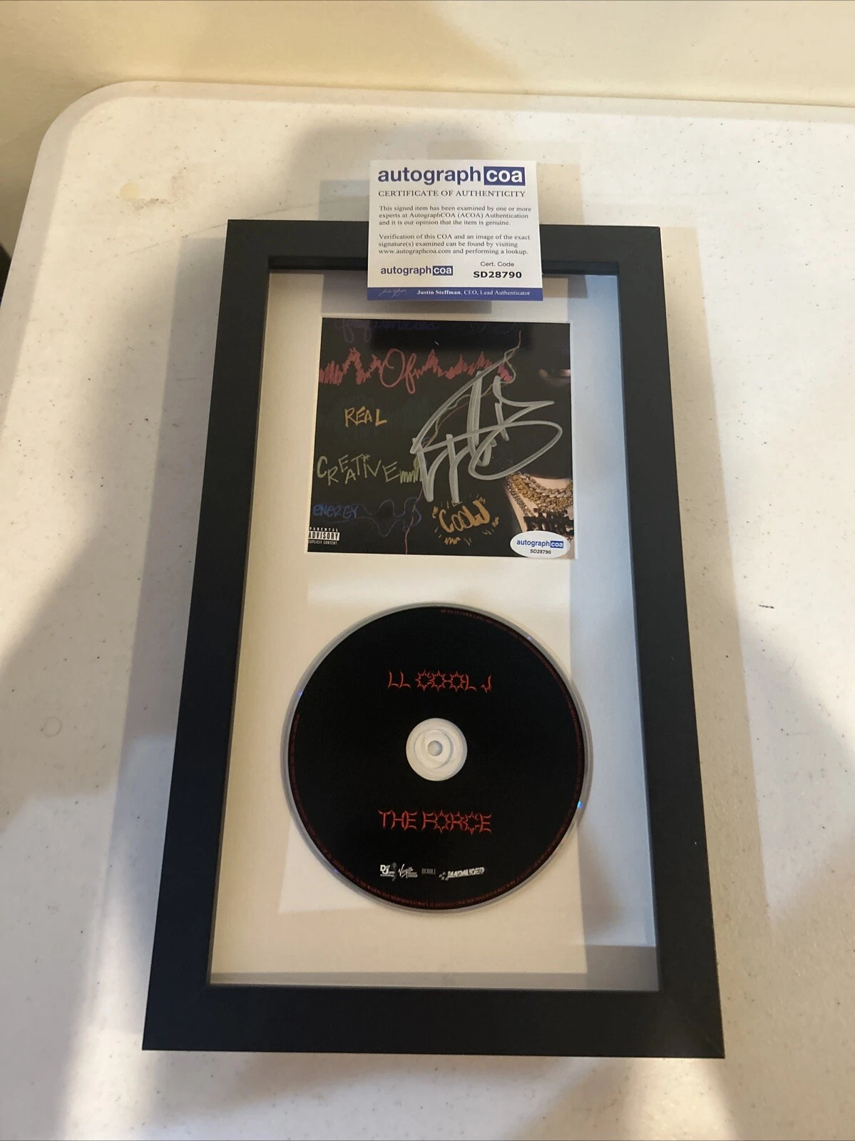 LL COOL J SIGNED AUTOGRAPH FRAMED CD DISPLAY ACOA THE FORCE ALBUM
