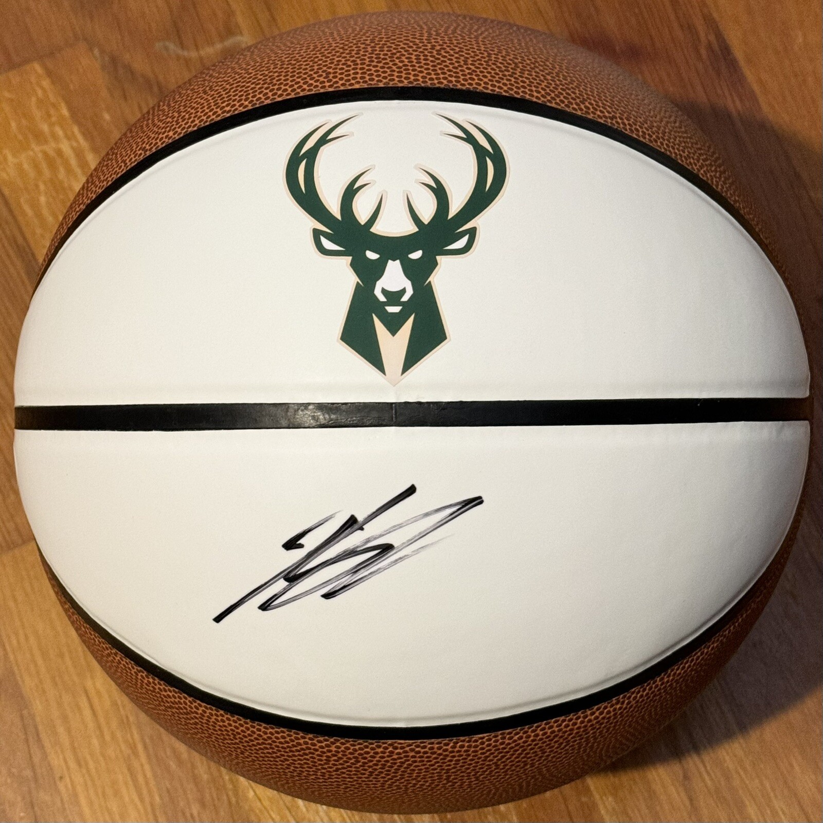 Bobby Portis Signed Autographed Milwaukee Bucks Logo Basketball JSA COA