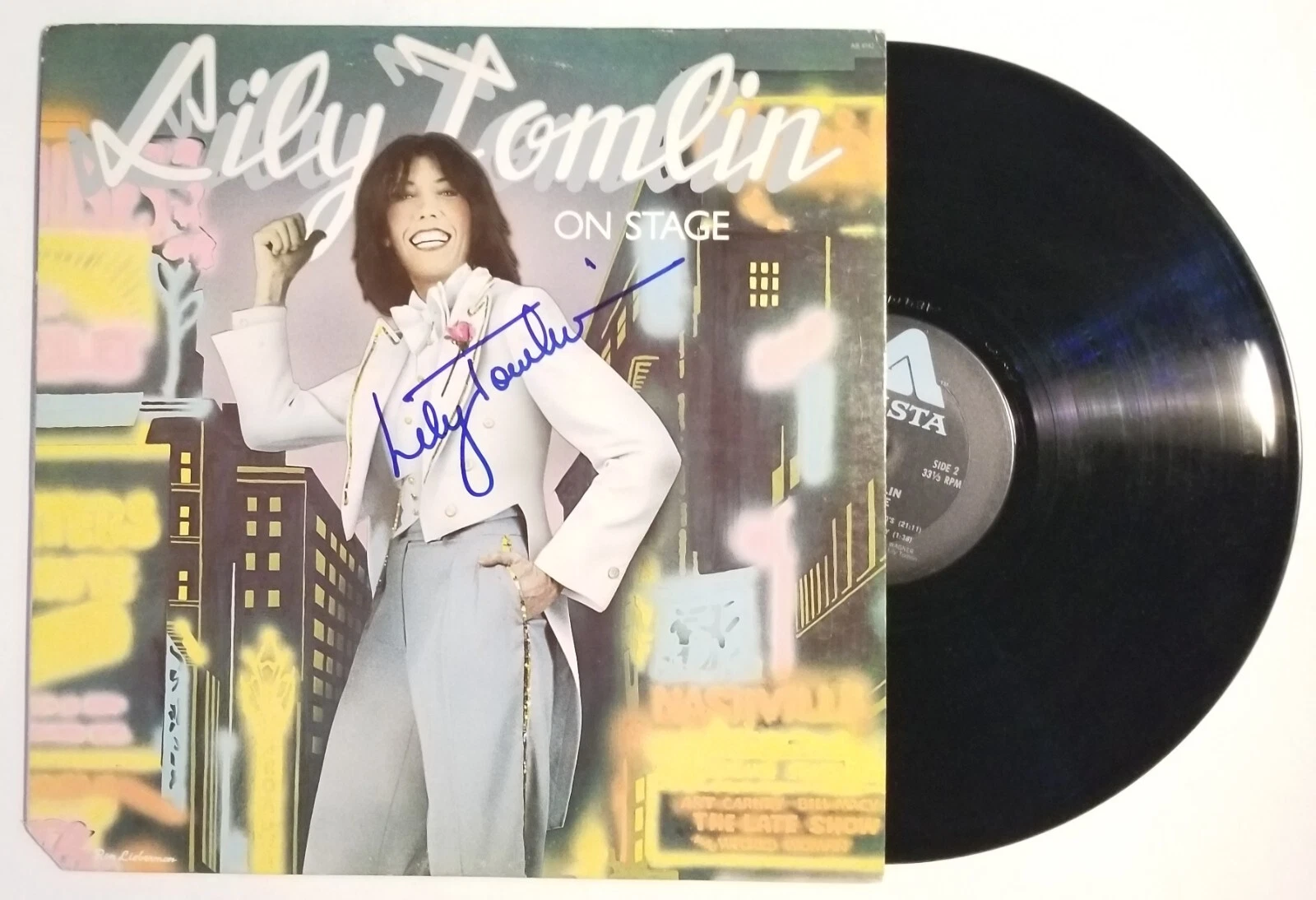 Lily Tomlin REAL hand SIGNED On Stage Vinyl Record #2 JSA Autographed Proof