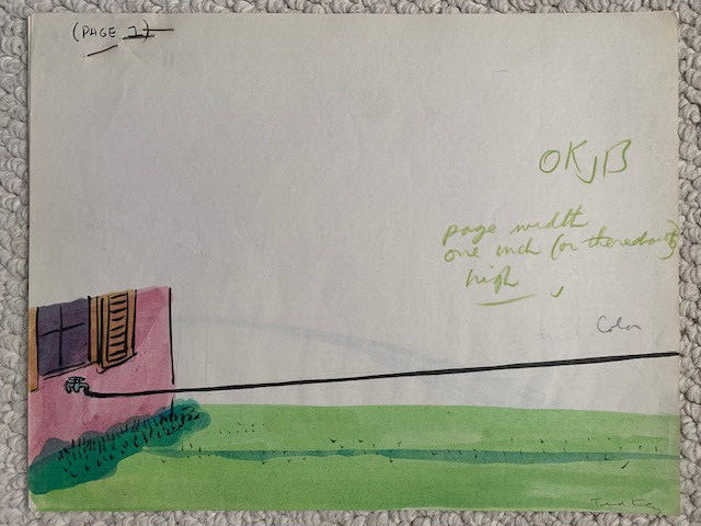 TED KEY SIGNED ORIGINAL 1950’S COLOR ARTWORK 2 PAGES HAZEL CARTOONIST COLLECTIBLE MEMORABILIA