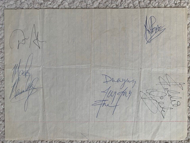 TWISTED SISTER HAND SIGNED VINTAGE SIGNATURES ALL 5 SIGNED RARE JSA