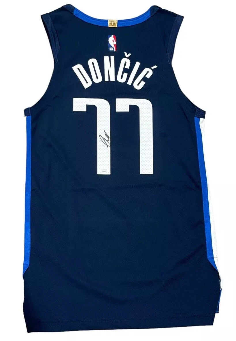 Luka Doncic Signed Authentic On Court VaporKnit Jersey JSA LOA Mavericks #77