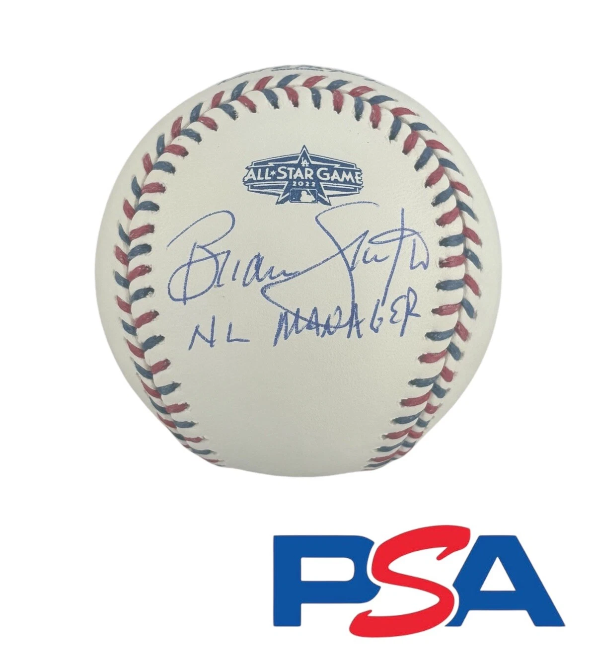 Brian Snitker Signed 2022 MLB All Star Game Baseball “NL MANAGER” PSA Atl Braves