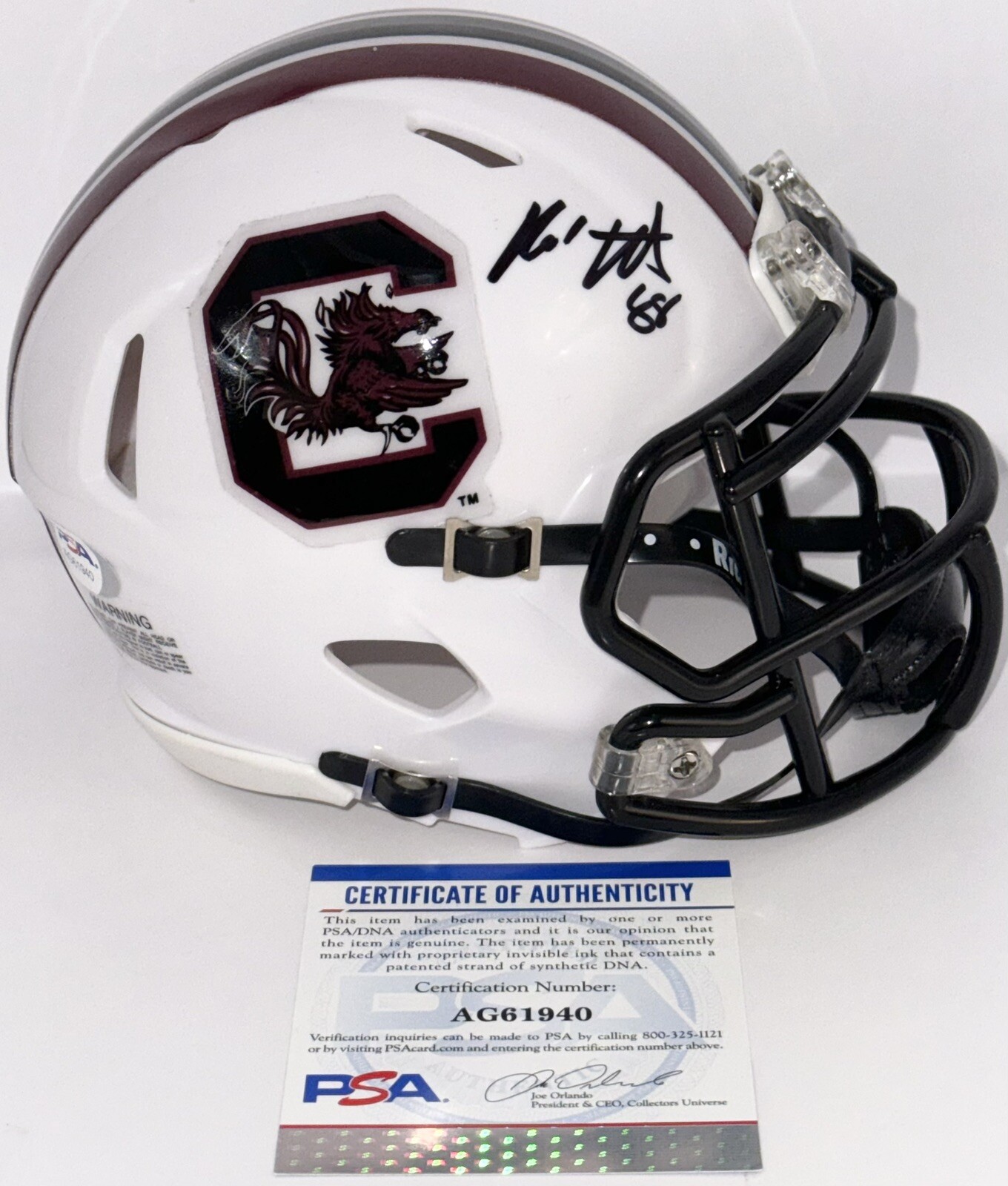 Hayden Hurst Signed Autographed South Carolina Gamecocks Mini Helmet PSA/DNA COA