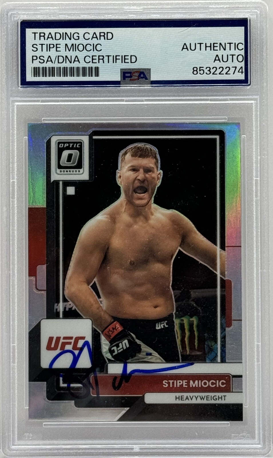 Stipe Miocic Signed 2023 Donruss Optic Silver UFC Card PSA/DNA Slabbed