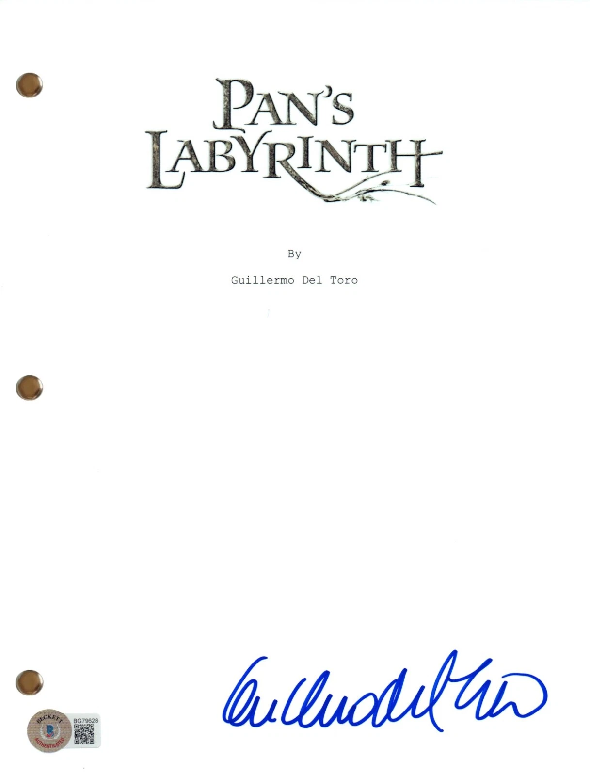 Guillermo Del Toro PAN'S LABYRINTH Autograph Signed Movie Script Screenplay BAS