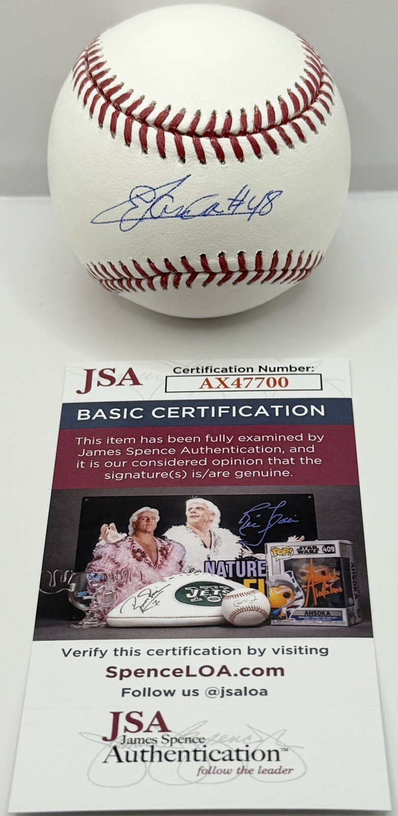 Emmanuel Clase Signed Autographed OML Baseball Cleveland Guardians JSA COA