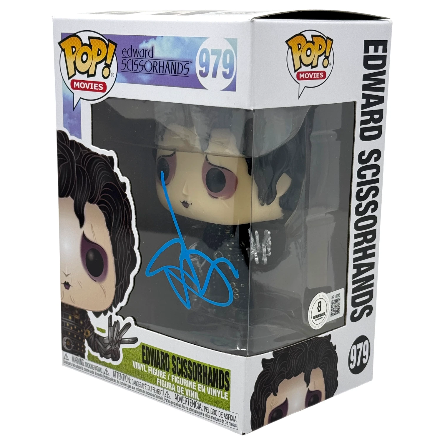 Johnny Depp Signed Autograph Edward Scissorhands Funko Pop #979 Beckett COA