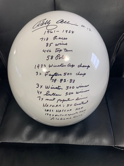 BOBBY ALLISON SIGNED FULL SIZE BELL RACING HELMET 14 INSCRIPTIONS JSA