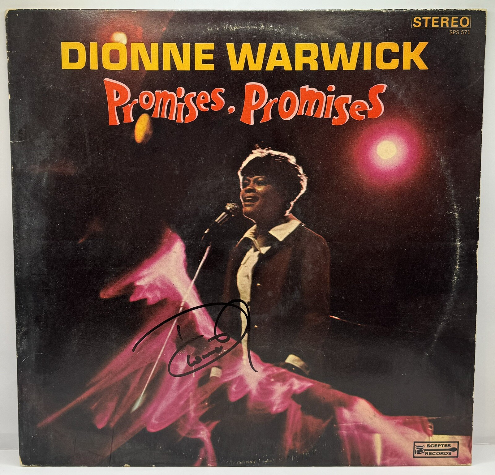 Dionne Warwick Signed Autographed Promises, Promises Vinyl Record JSA COA