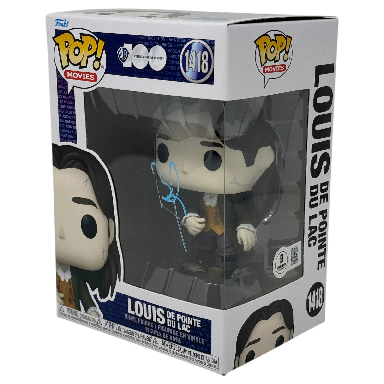 Brad Pitt Signed Autograph Interview With The Vampire Funko Pop Louis BAS COA