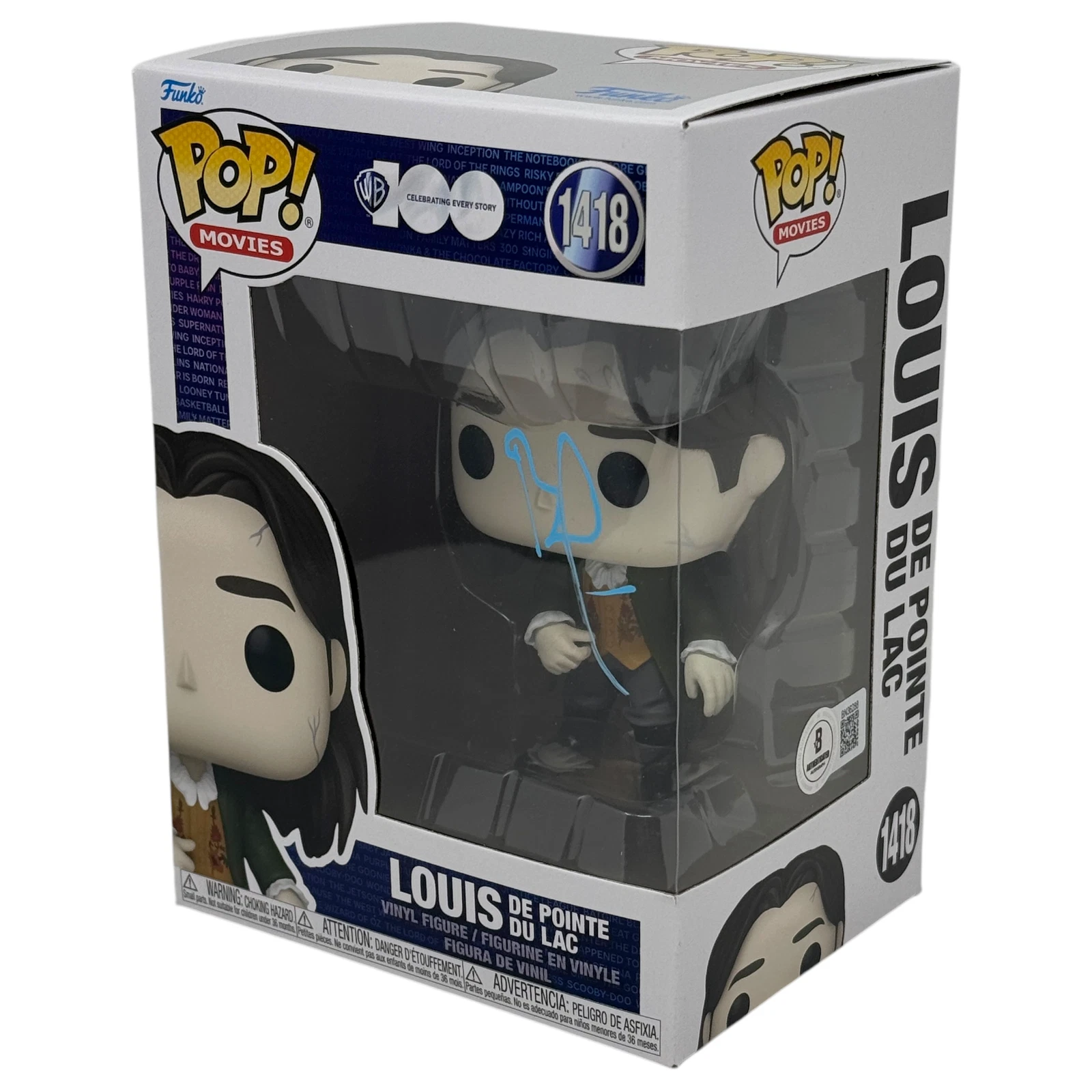 Brad Pitt Signed Autograph Interview With The Vampire Funko Pop Louis BAS COA