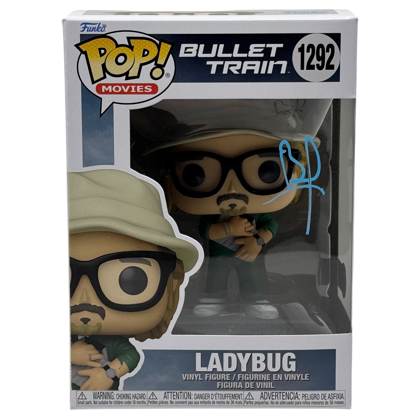 Brad Pitt Signed Bullet Train Ladybug Funko Pop #1292 Autograph Beckett COA