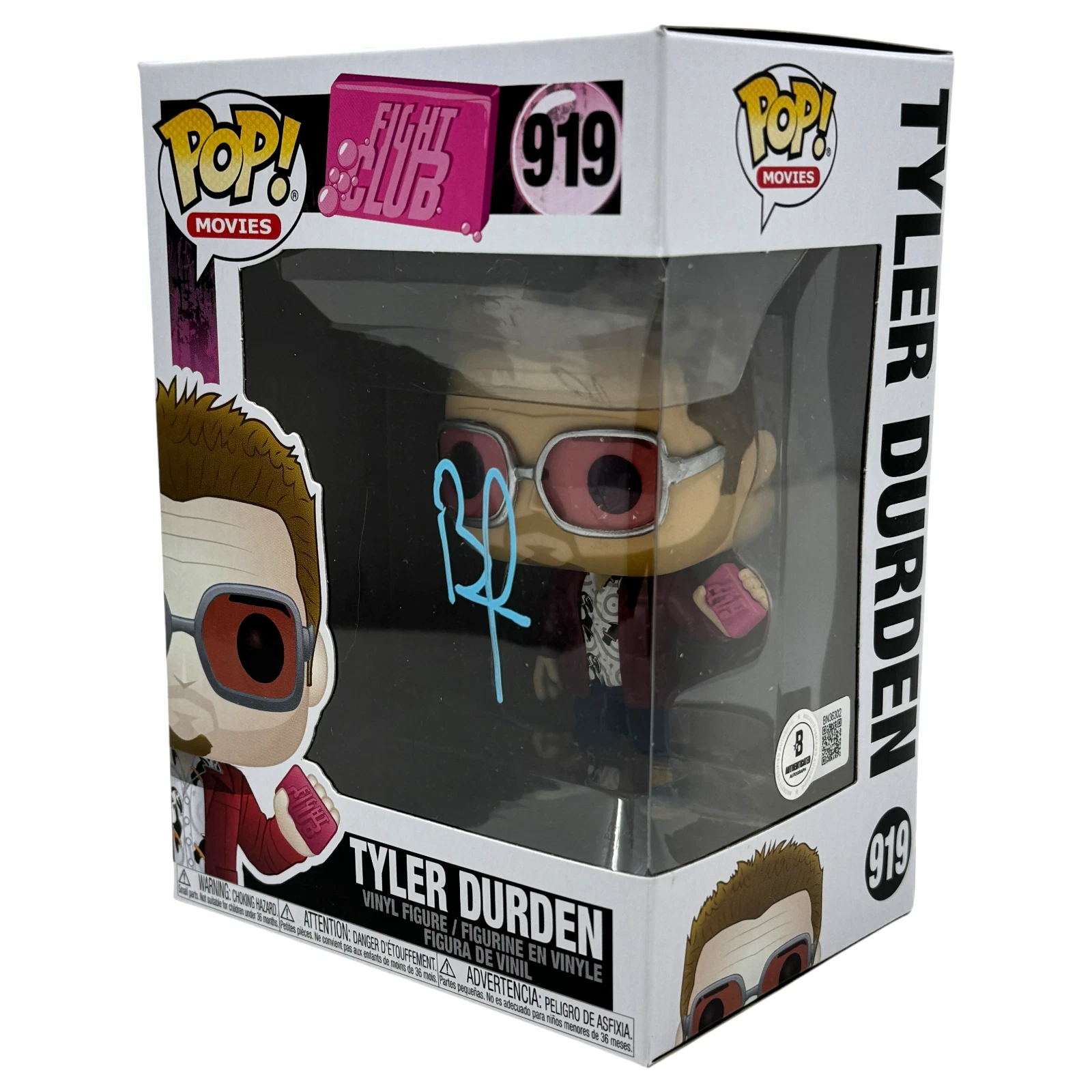 Brad Pitt Signed Autograph Fight Club Tyler Durden Funko Pop Autograph BAS COA