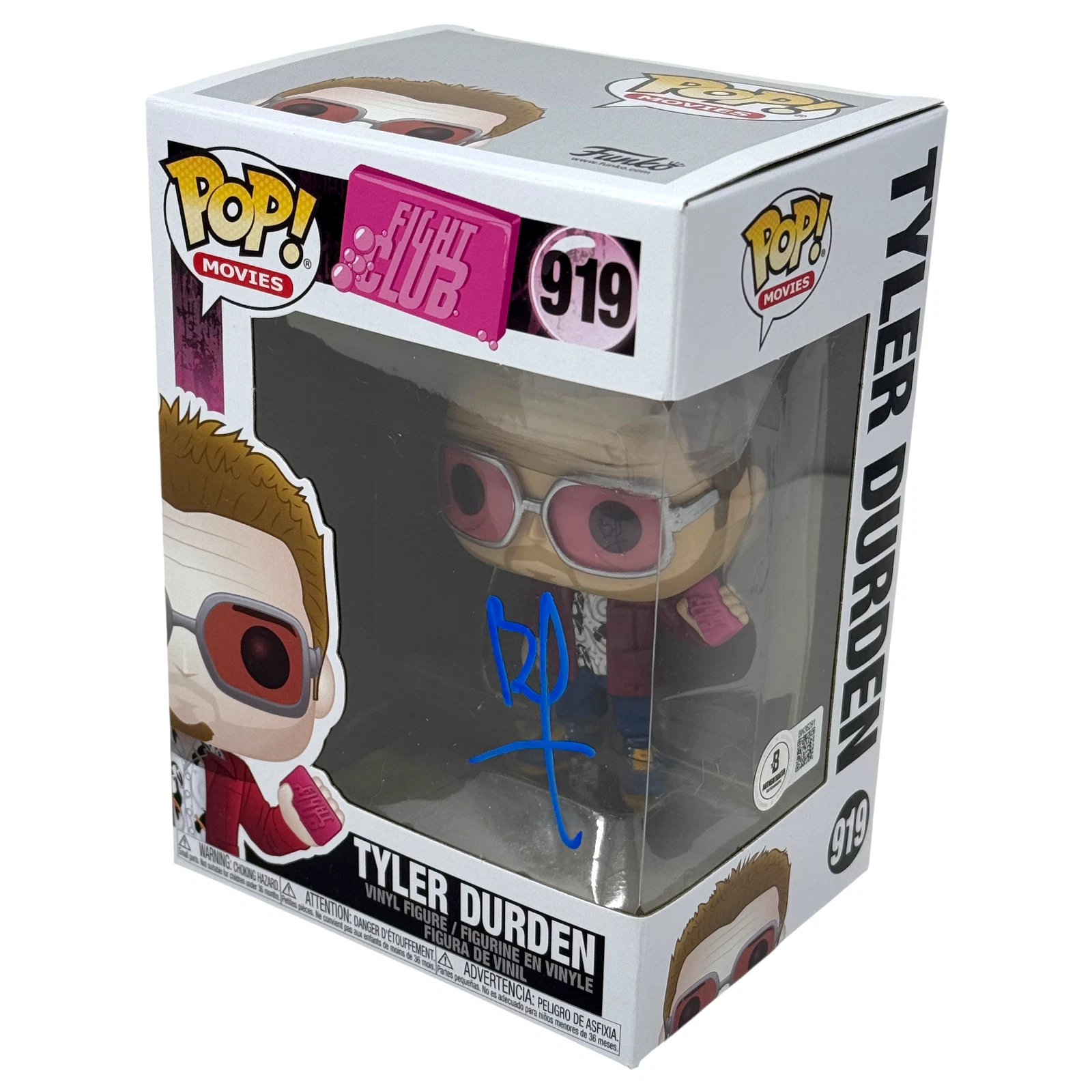 Brad Pitt Signed Autograph Fight Club Tyler Durden Funko Pop Autograph BAS COA