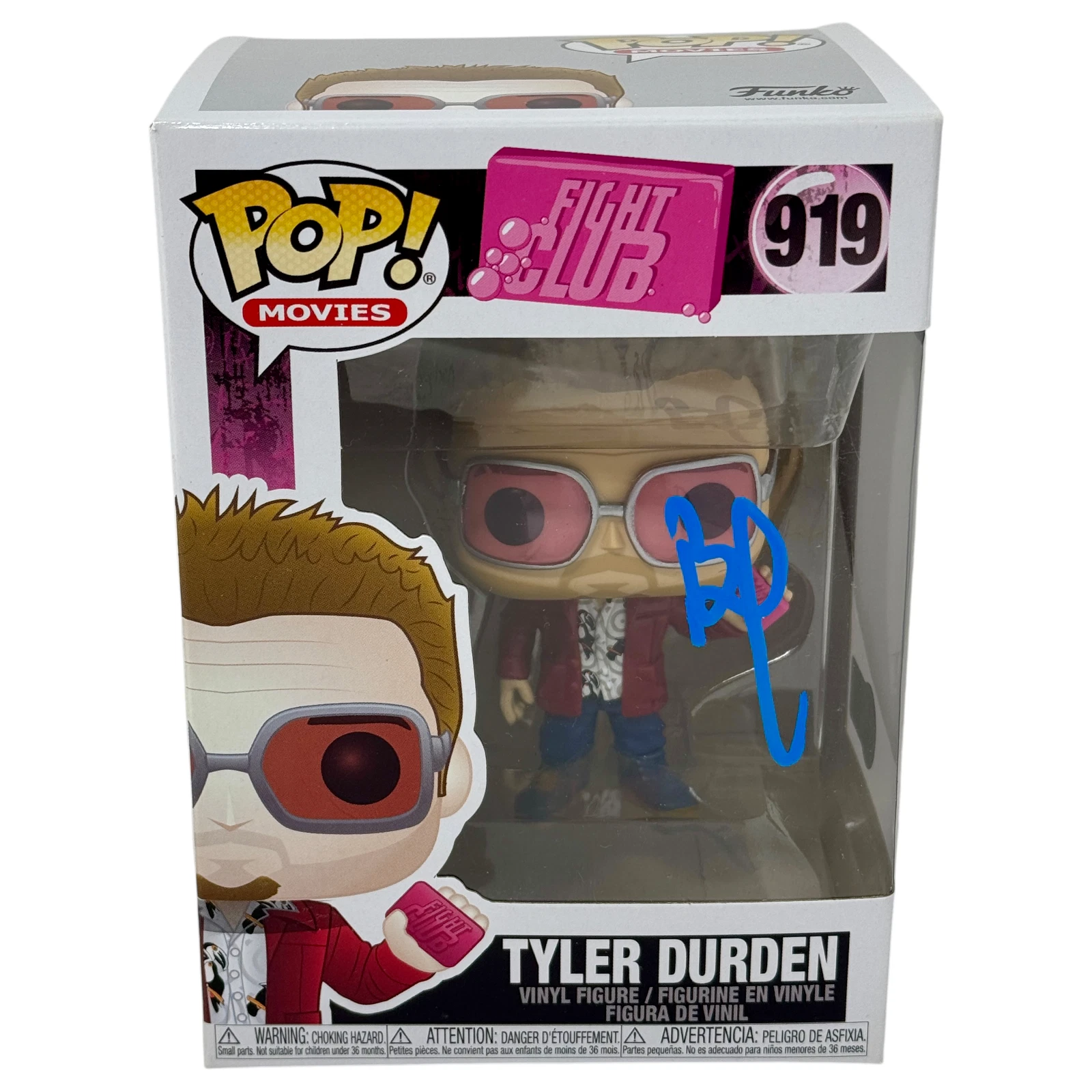 Brad Pitt Signed Autograph Fight Club Tyler Durden Funko Pop Autograph BAS COA
