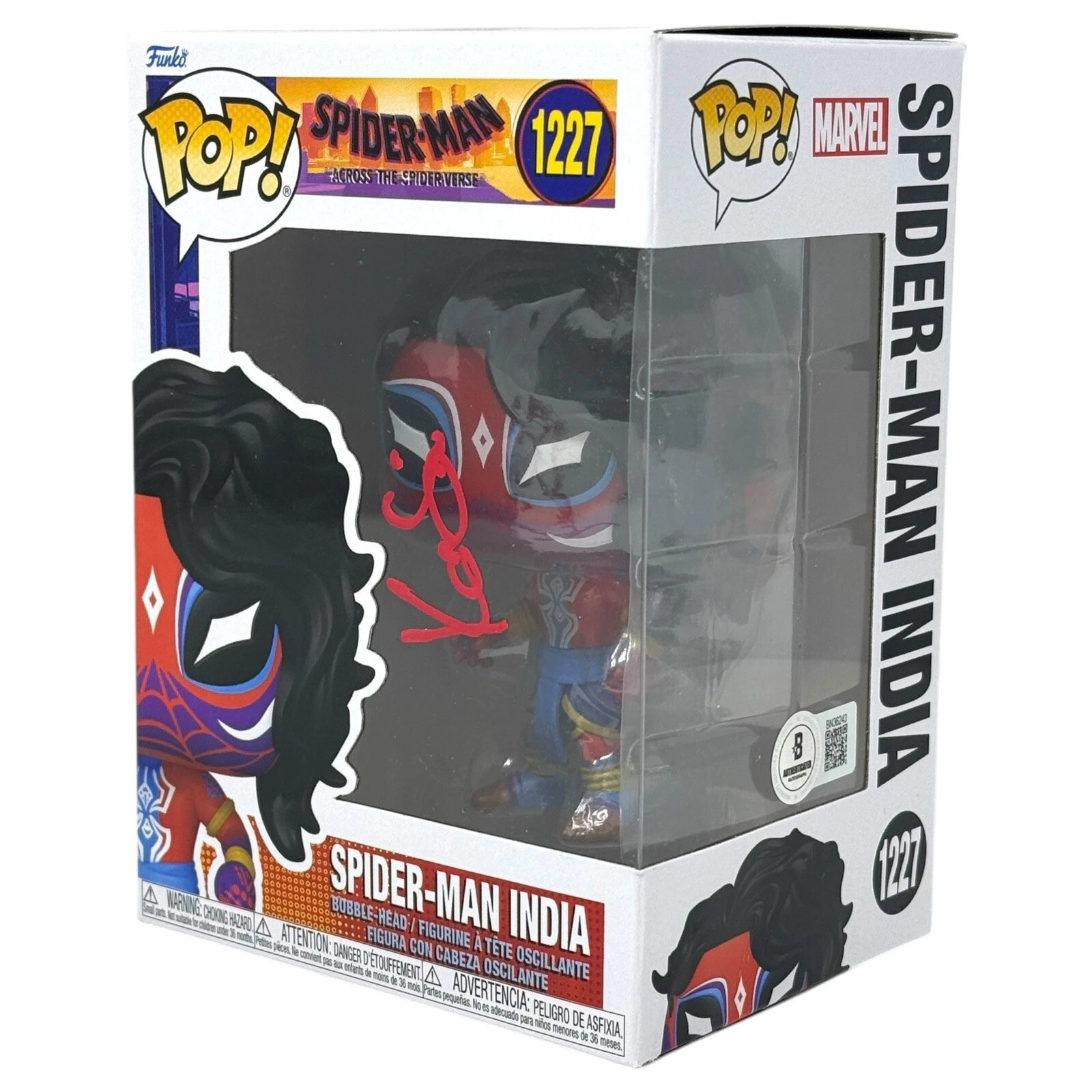 Karan Soni Signed Spider-Man India Funko Pop Into The Spider-Verse Autograph BAS