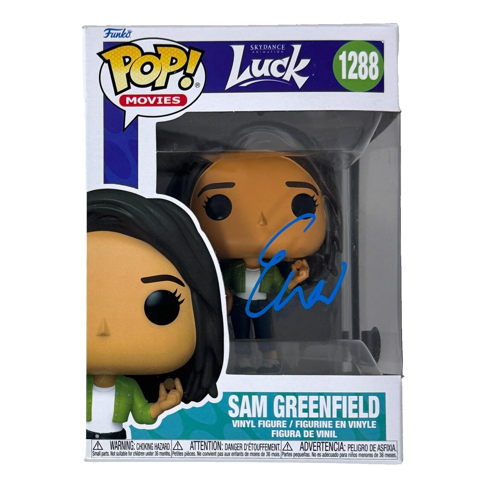 Eva Noblezada LUCK Signed Autograph Sam Greenfield Funko Pop #1288 Beckett COA