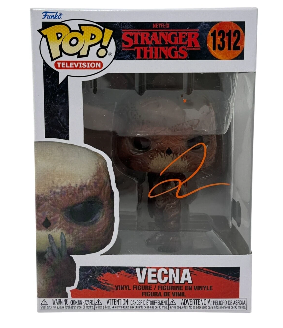 Jamie Campbell Bower Stranger Things Signed Vecna Funko Pop Autograph BAS COA